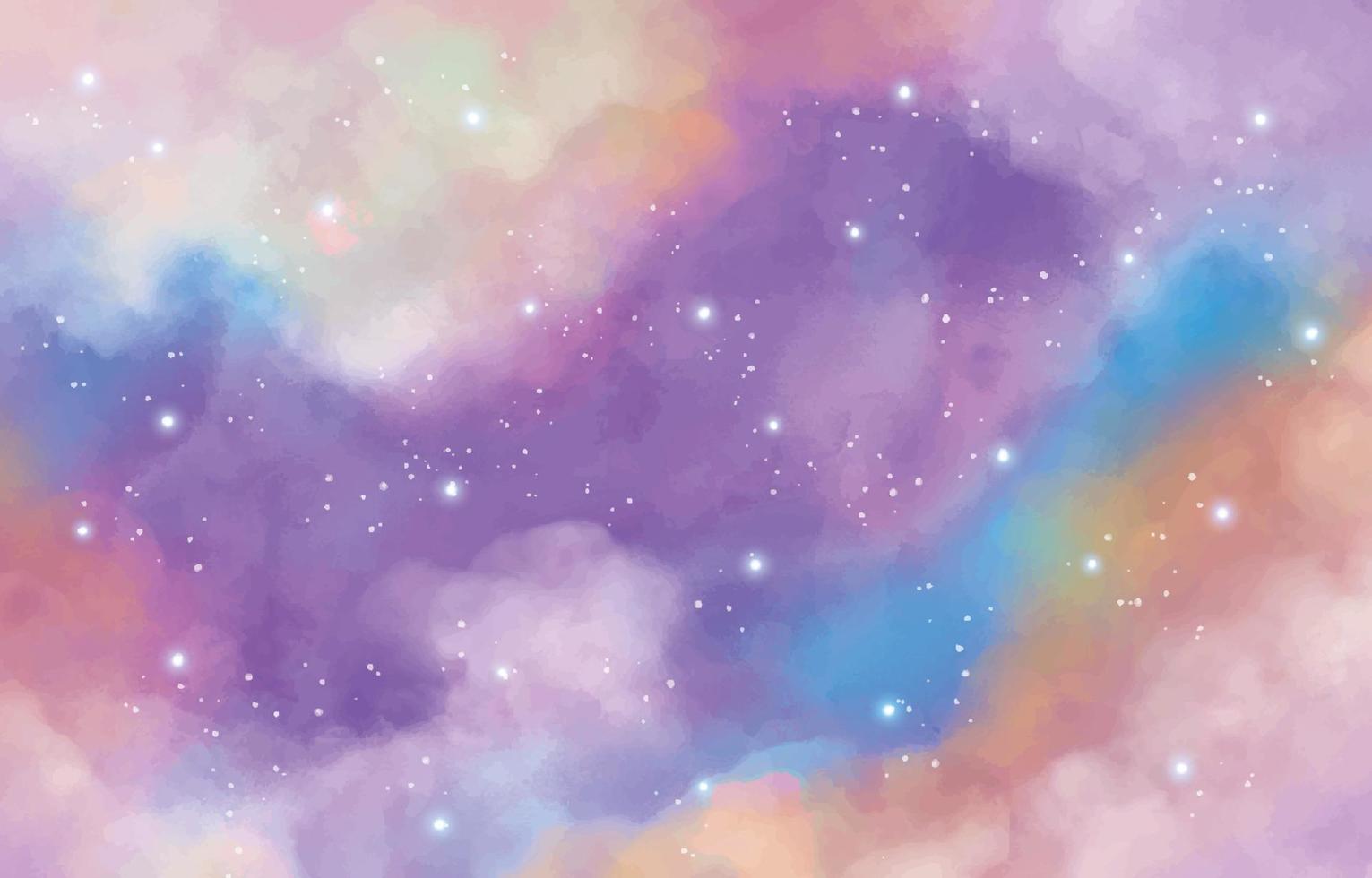 sfondo galassia acquerello vettore