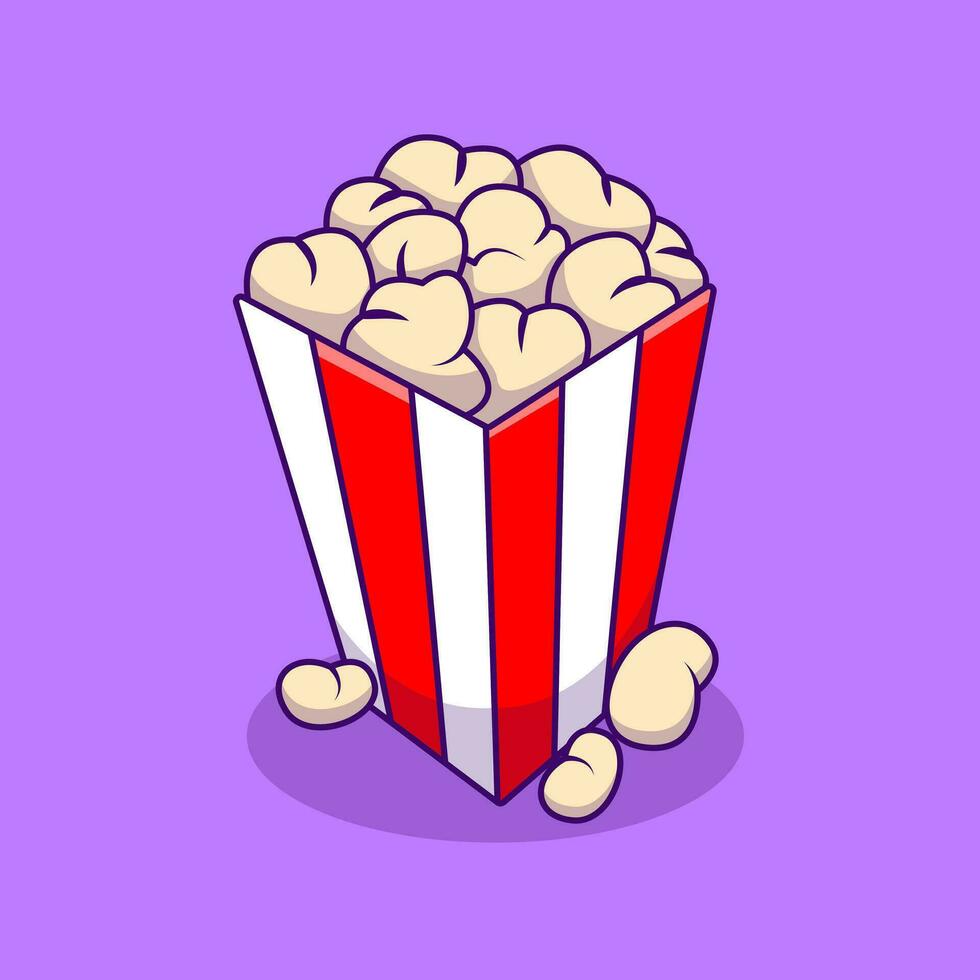 Popcorn cartone animato vettore icone illustrazione. piatto cartone animato concetto. adatto per qualunque creativo progetto.