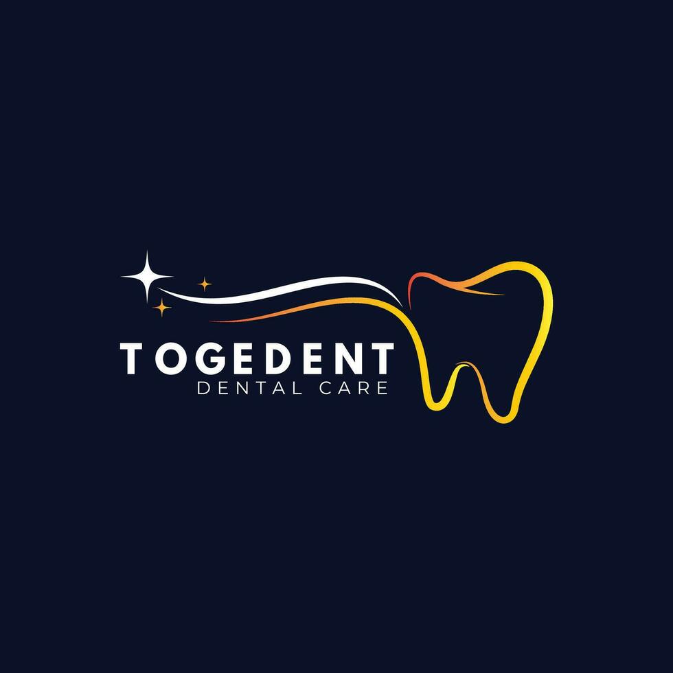 dentale clinica logo, dentista logo, dente astratto logo design vettore modello