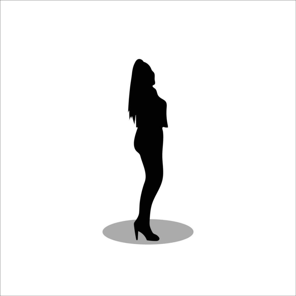 donna silhouette vettore