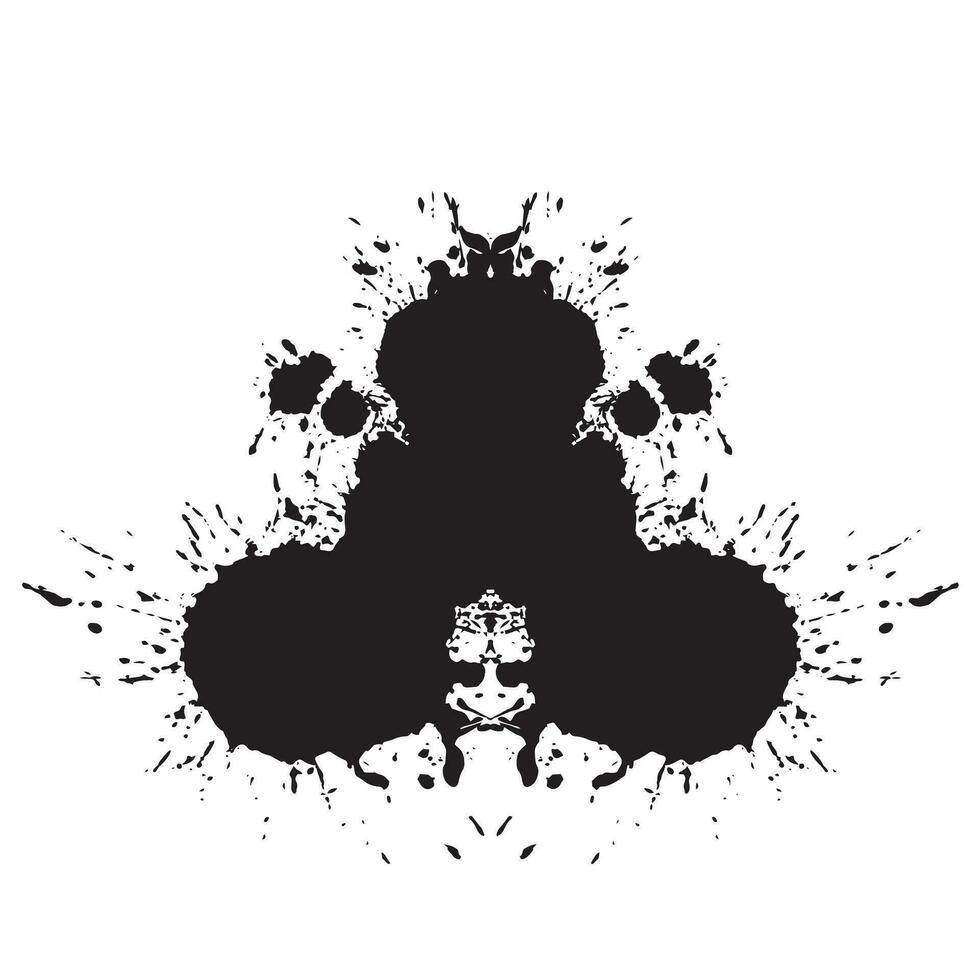 rorschach inkblot test. astratto sagome. psicopatico diagnostico vettore