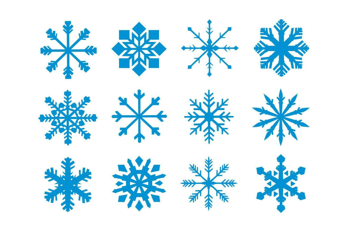 fiocco di neve icona impostare. vettore illustrazione design.