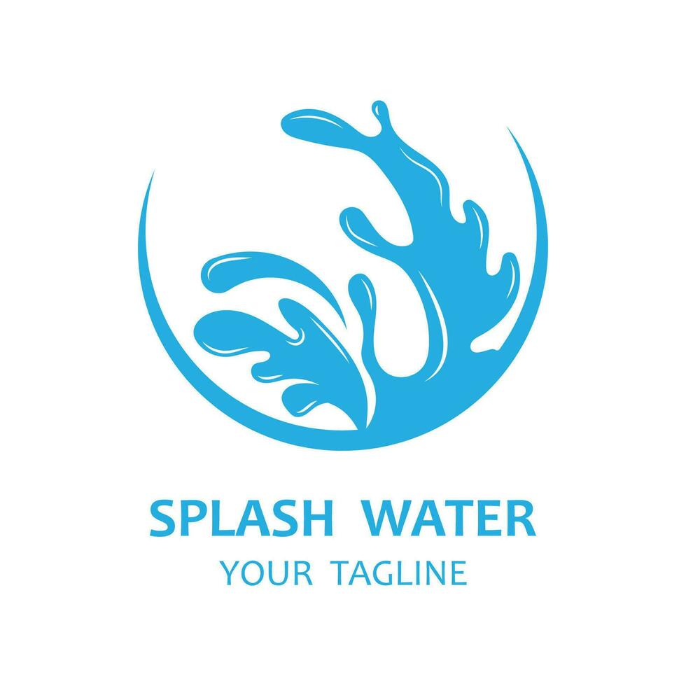 spruzzo acqua logo vettore icona illustrazione design