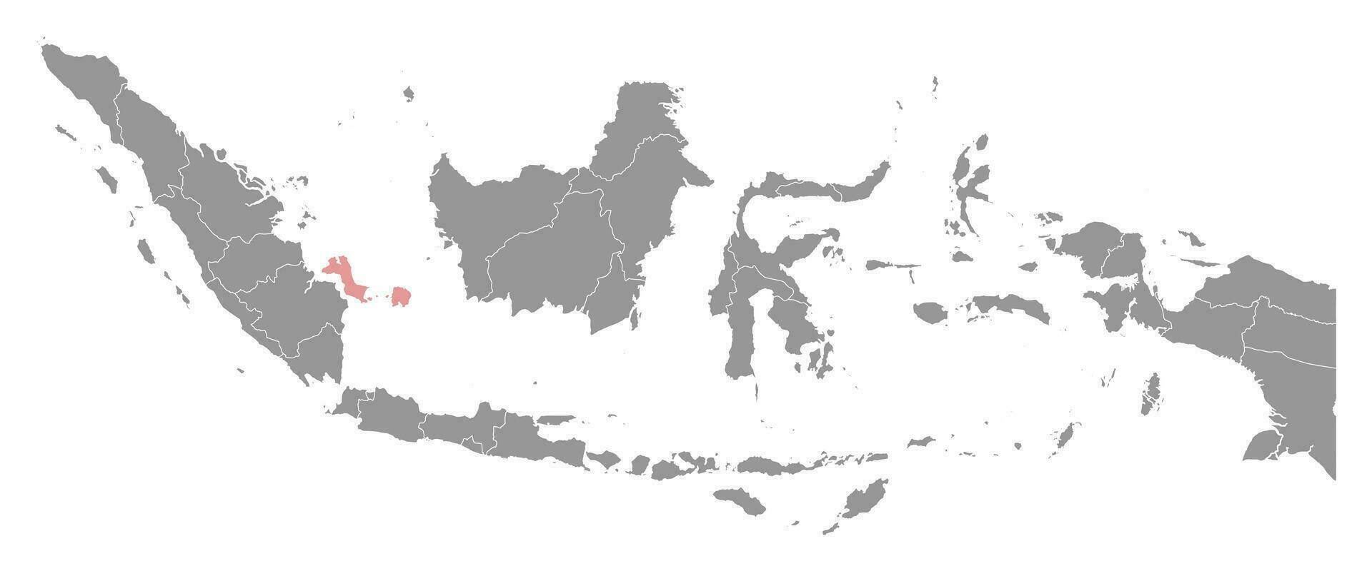 bangka credendo isole Provincia carta geografica, amministrativo divisione di Indonesia. vettore illustrazione.