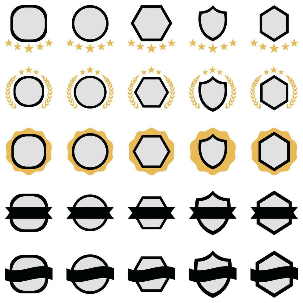 distintivo nero bianca illustrazione vettore