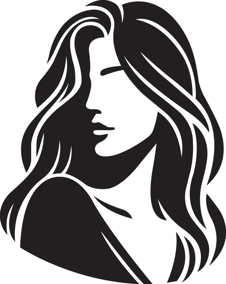 ragazza silhouette vettore