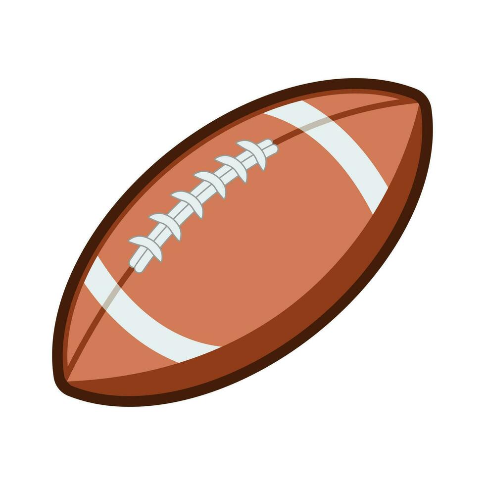 un' Rugby unione palla icona è mostrato su un' bianca sfondo vettore