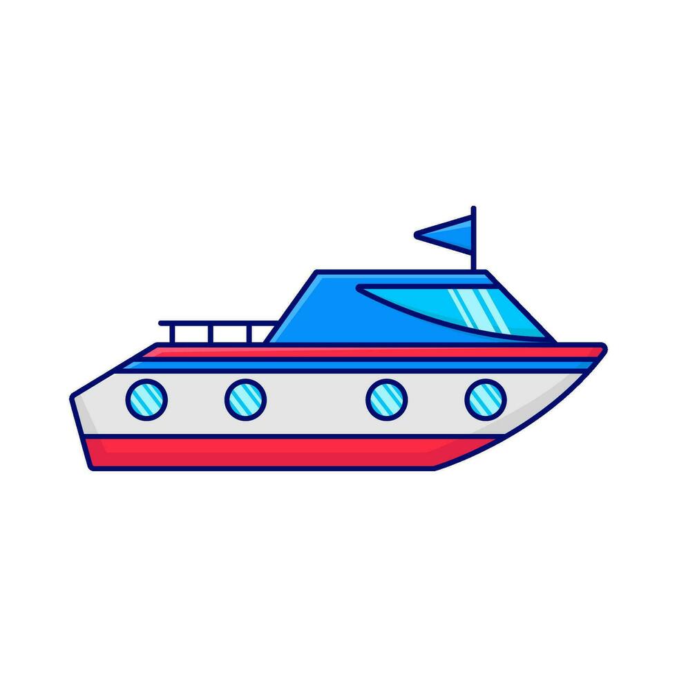 velocità barca mezzi di trasporto oceano illustrazione vettore