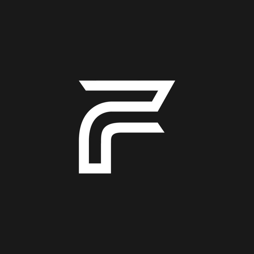 astratto lettera f logo modello vettore