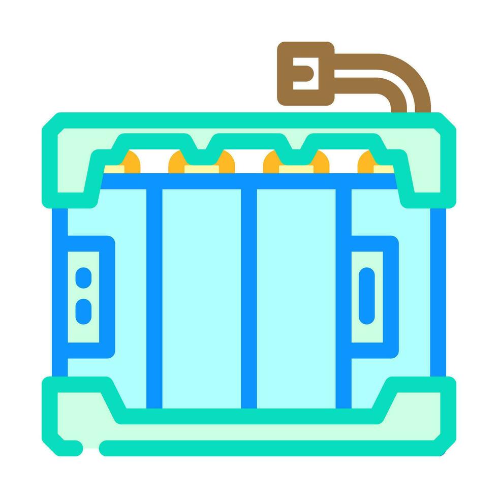 batteria imballare energia Conservazione colore icona vettore illustrazione