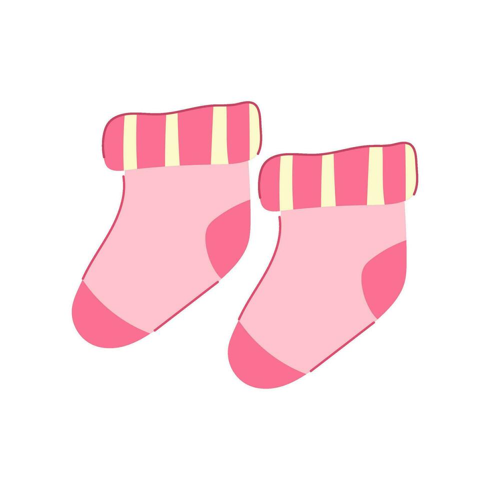 bambini bambino piccolo calzini cartone animato vettore illustrazione