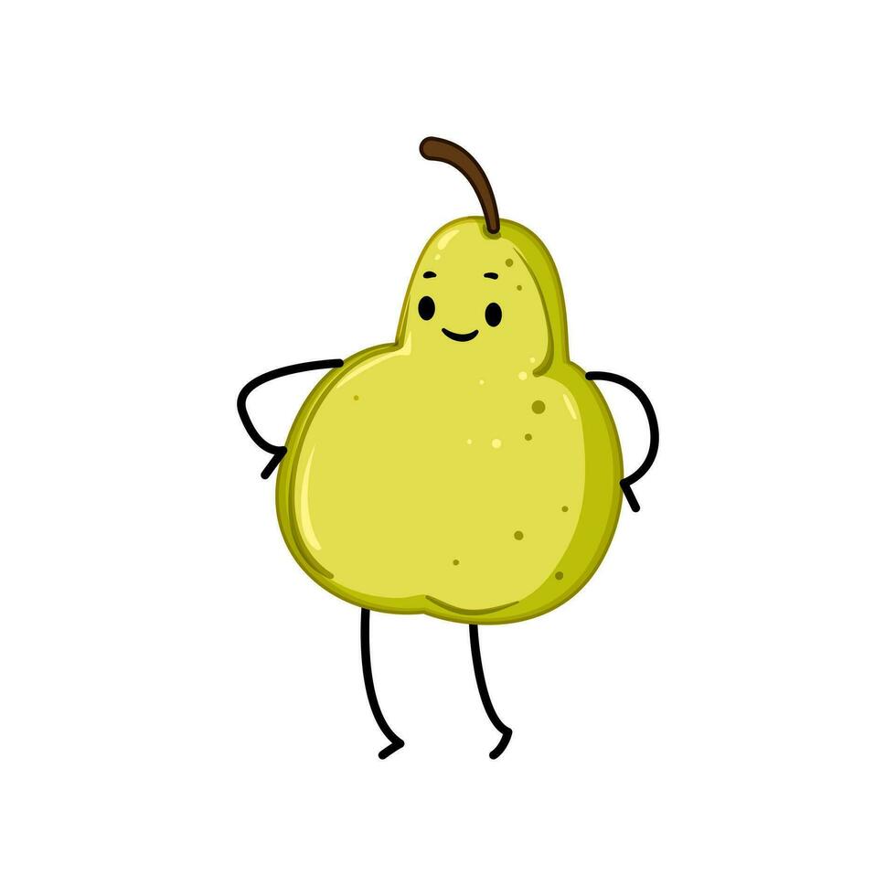 cetriolo frutta verdura personaggio cartone animato vettore illustrazione