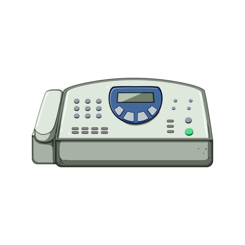 documento fax macchina cartone animato vettore illustrazione