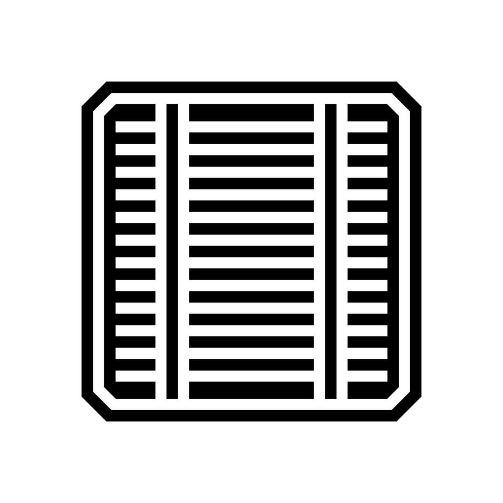 fotovoltaico cellule solare pannello glifo icona vettore illustrazione