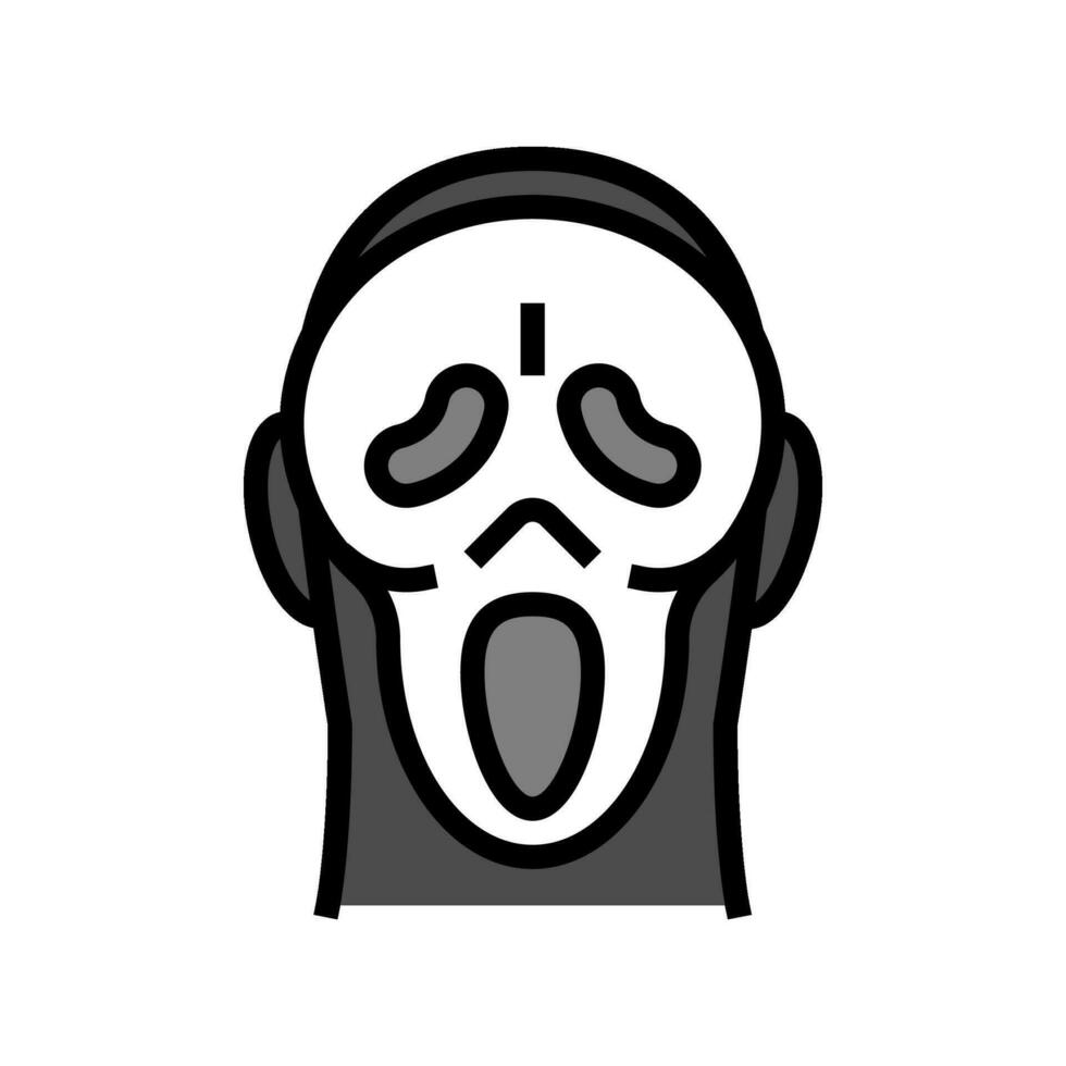 fantasma maschera viso colore icona vettore illustrazione