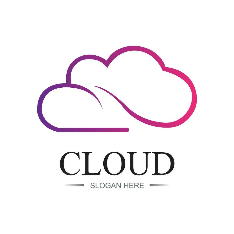 nube pendenza logo. nube e freccia concetto. il branding per inizio su, agenzia, app, Software, Banca dati, ospitando, informatica, server, eccetera. premio vettore logo modello design