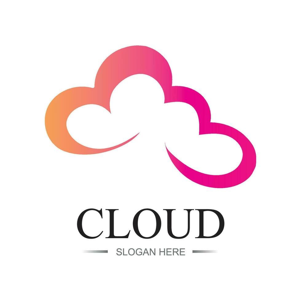 nube pendenza logo. nube e freccia concetto. il branding per inizio su, agenzia, app, Software, Banca dati, ospitando, informatica, server, eccetera. premio vettore logo modello design