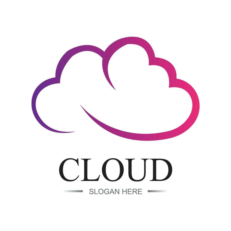 nube pendenza logo. nube e freccia concetto. il branding per inizio su, agenzia, app, Software, Banca dati, ospitando, informatica, server, eccetera. premio vettore logo modello design