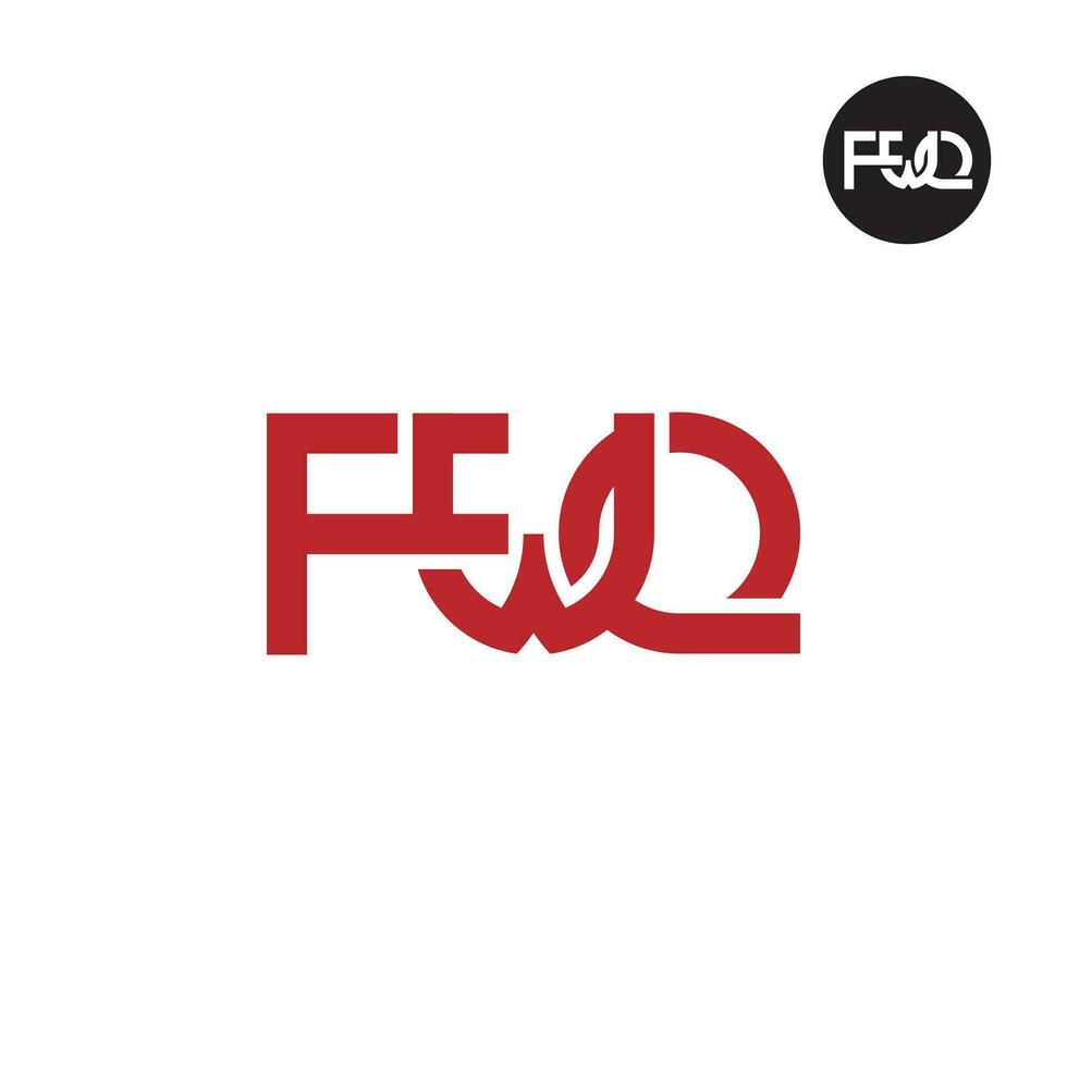 lettera fwq monogramma logo design vettore