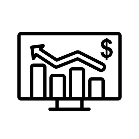 Icona di vettore del grafico commerciale