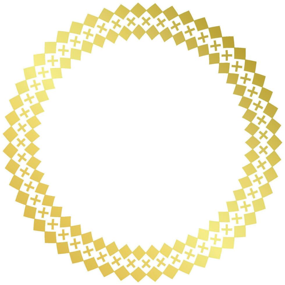 oro telaio cerchio modello per medaglie e premi vettore