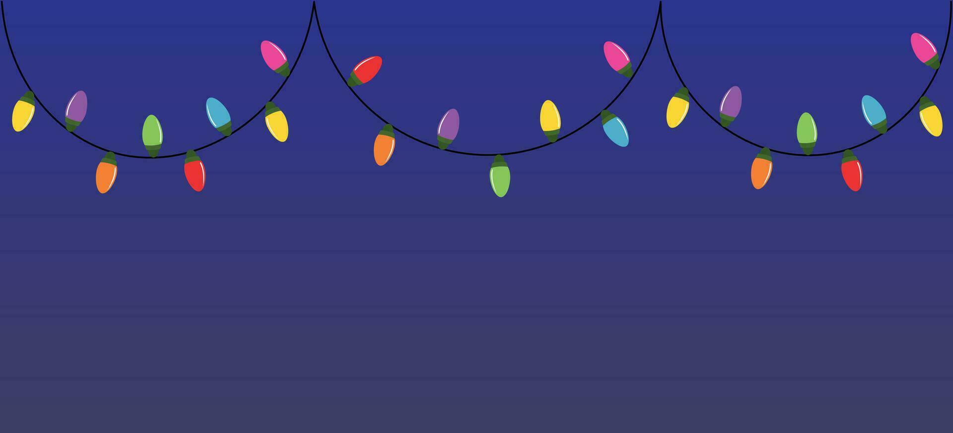 colorato Natale luci corda vettore decorativo luci sfondo