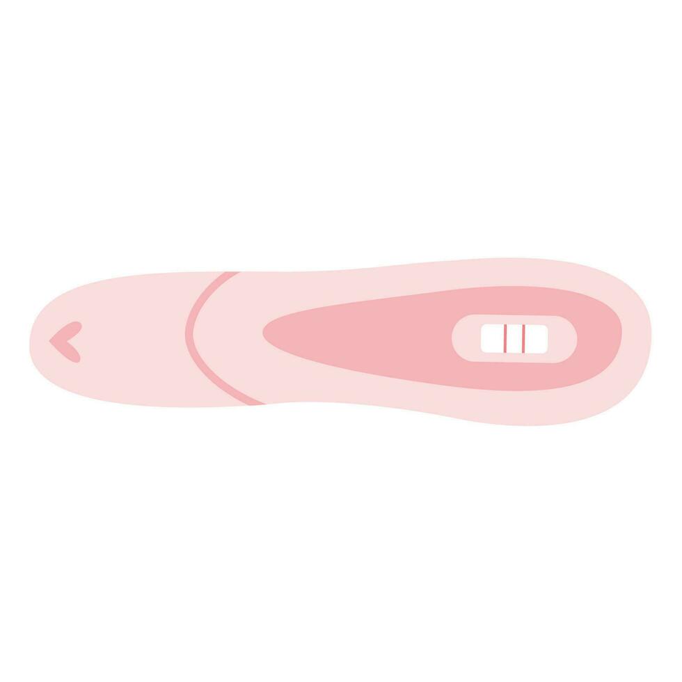 gravidanza test con positivo risultato, Due Linee. femminile incinta bastone. piatto vettore illustrazione