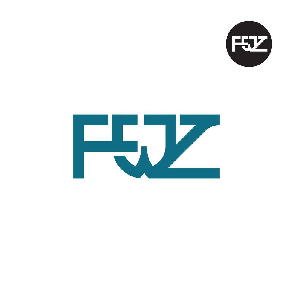 lettera fwz monogramma logo design vettore