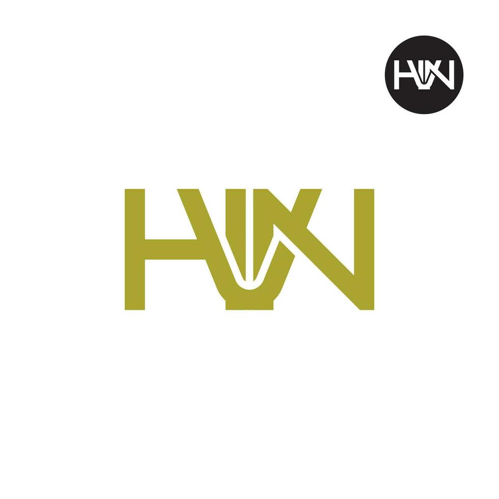 lettera hvn monogramma logo design vettore