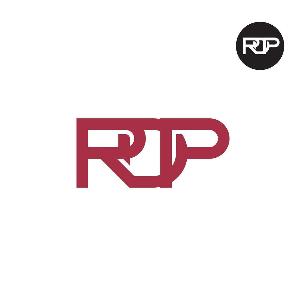 lettera rdp monogramma logo design vettore