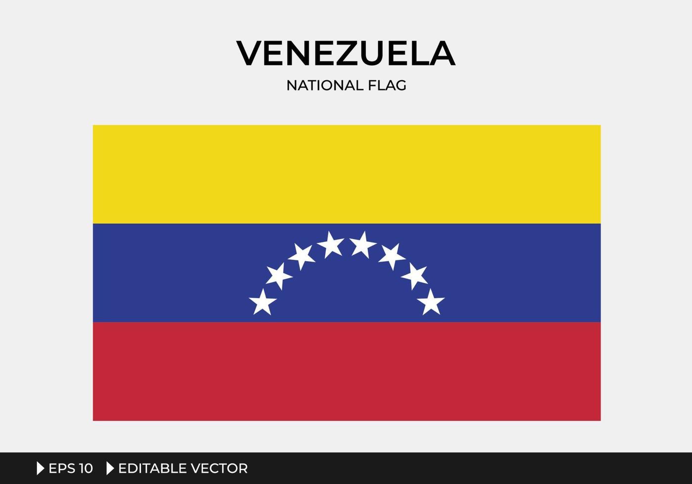 illustrazione della bandiera nazionale del venezuela vettore