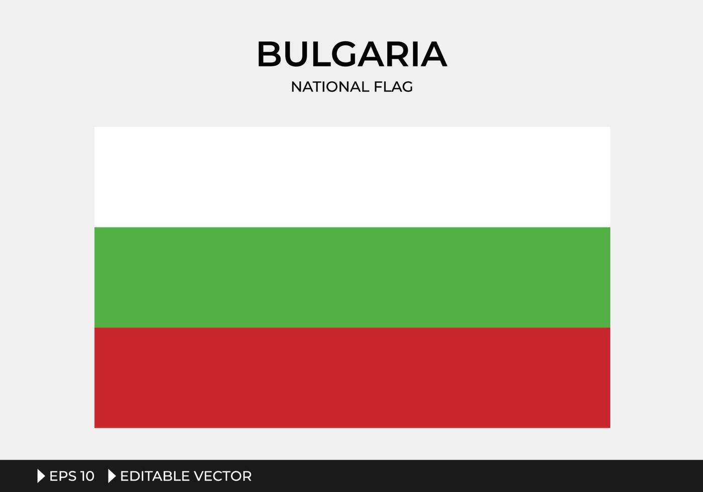 illustrazione della bandiera nazionale bulgara vettore