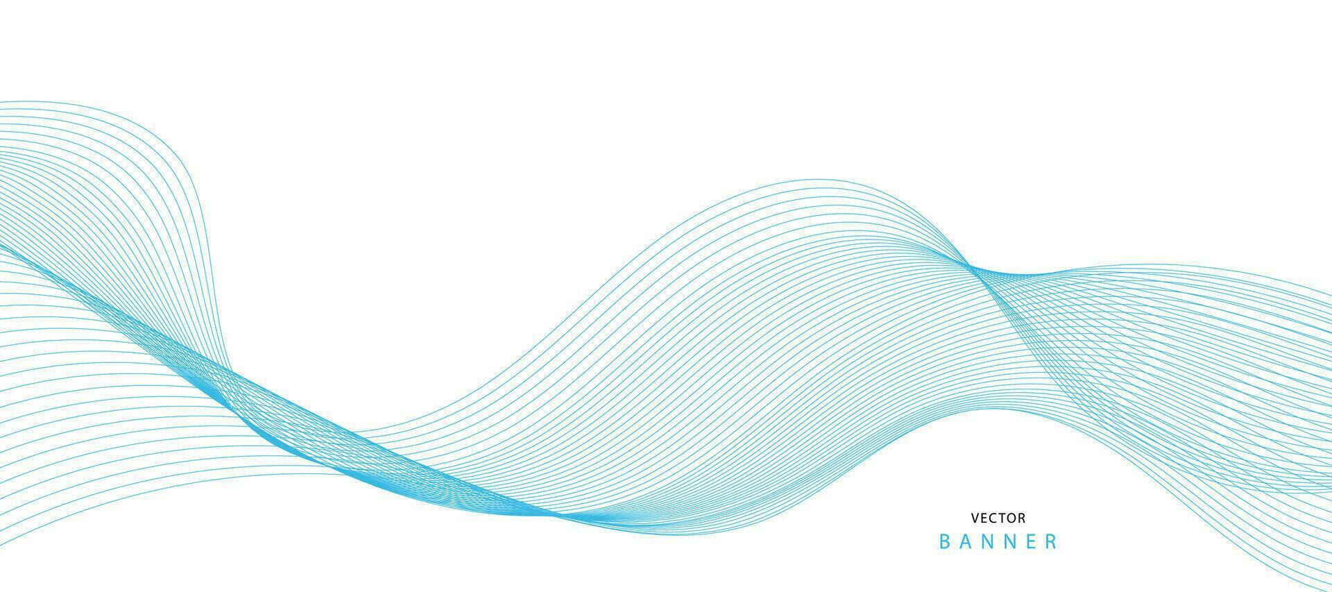 astratto illustrazione di vettore striscione. moderno vettore bandiera modello con blu ondulato Linee