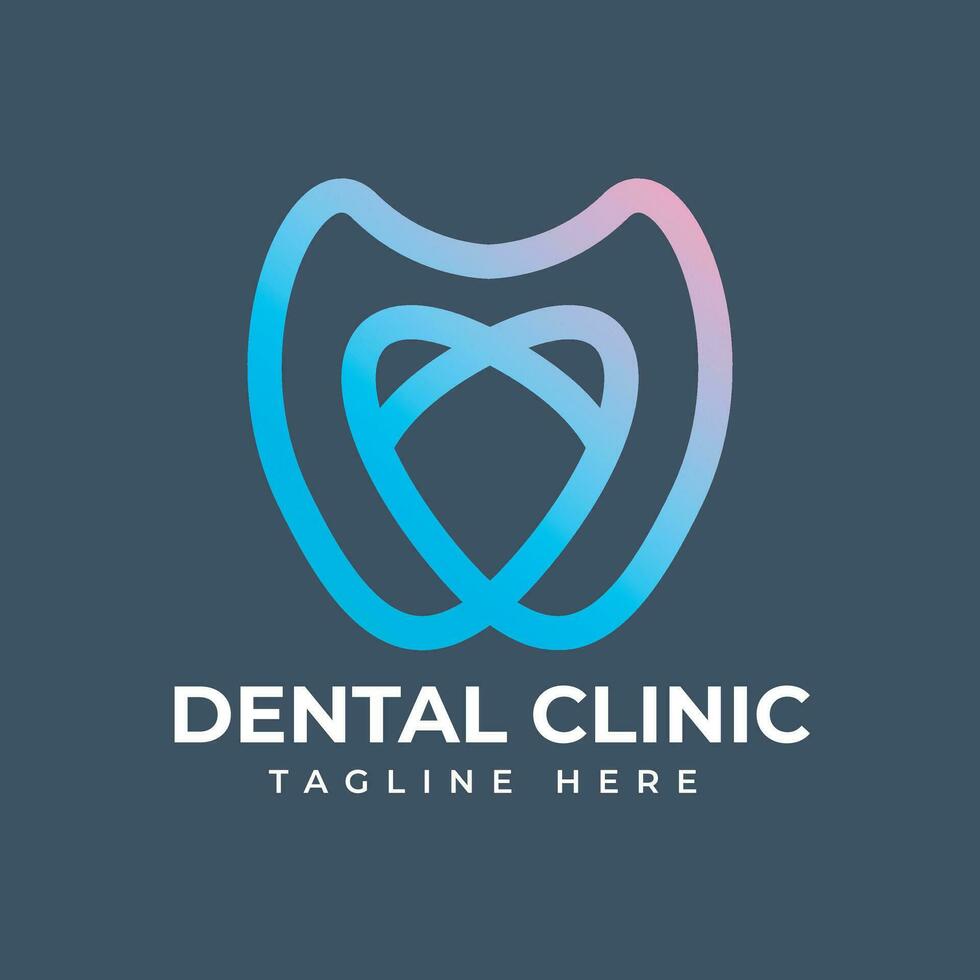 dentale cura clinica astratto vettore logo modello illustrazione