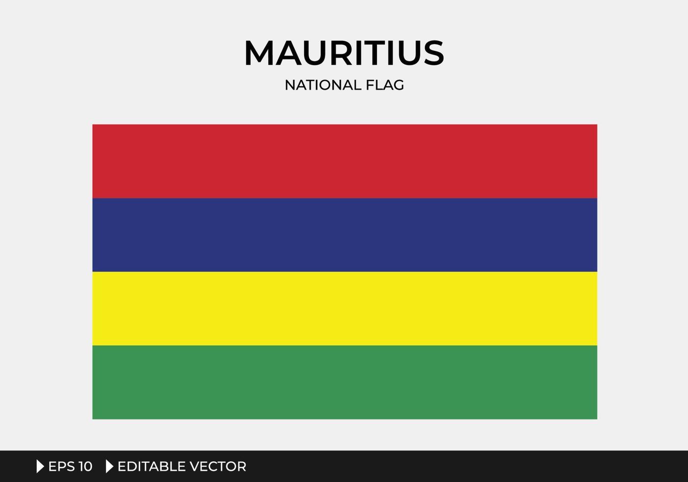 illustrazione della bandiera nazionale di Mauritius vettore