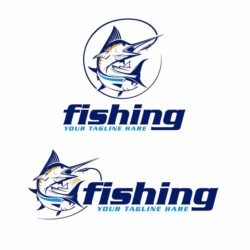 phishing di marlin e tonno vettore