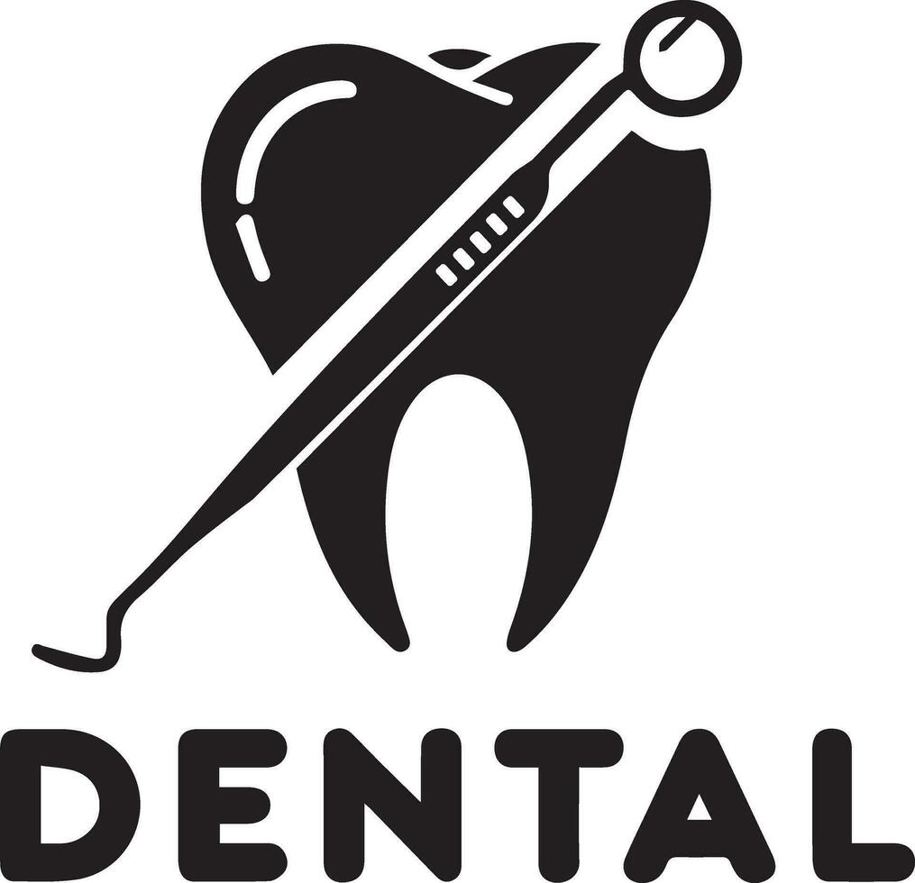 dentale logo vettore silhouette, dentale icona vettore illustrazione 3