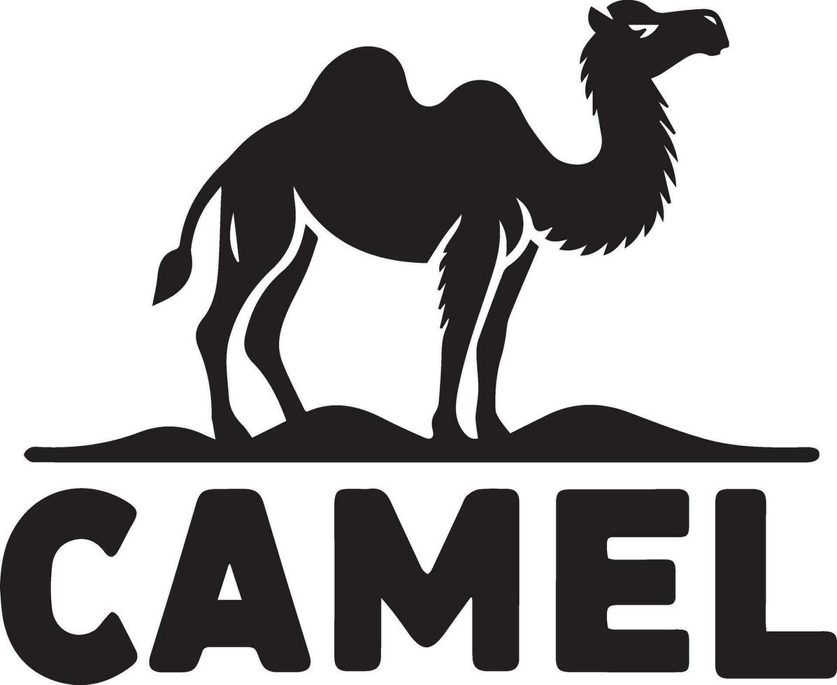 cammello logo vettore arte illustrazione, cammello icona vettore silhouette 14