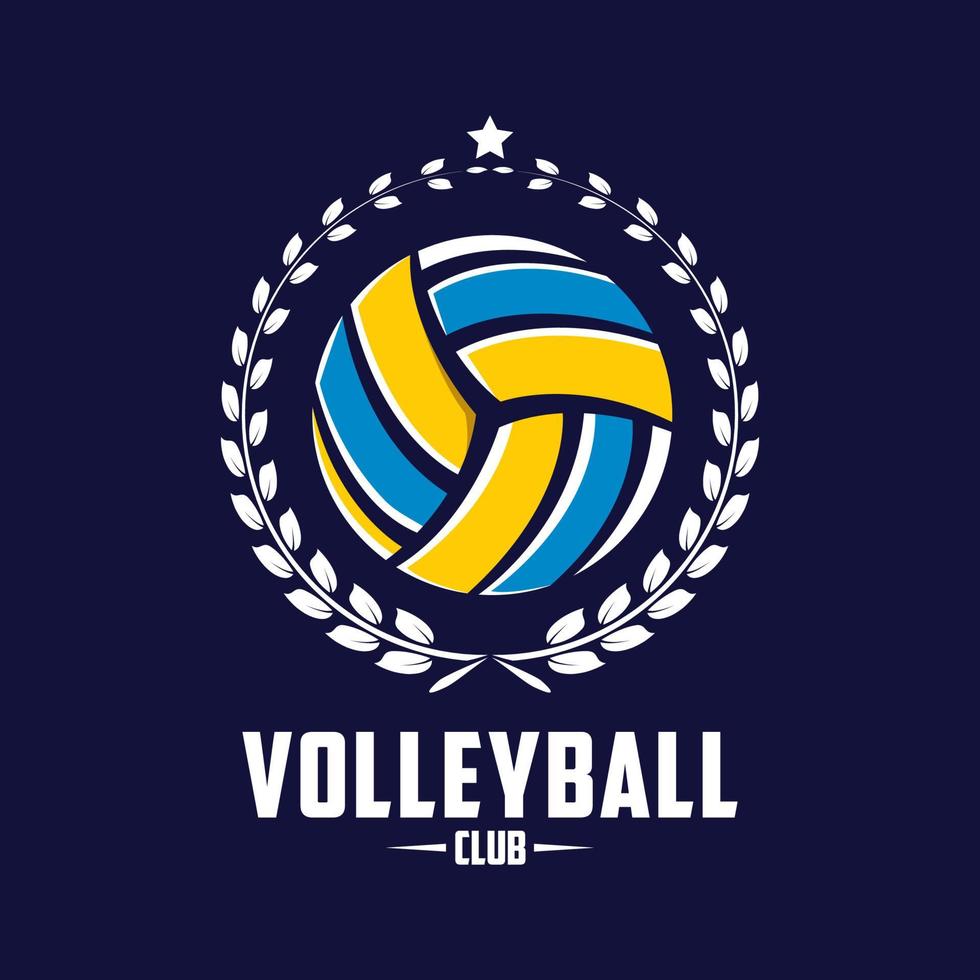 modello di logo di pallavolo vettore