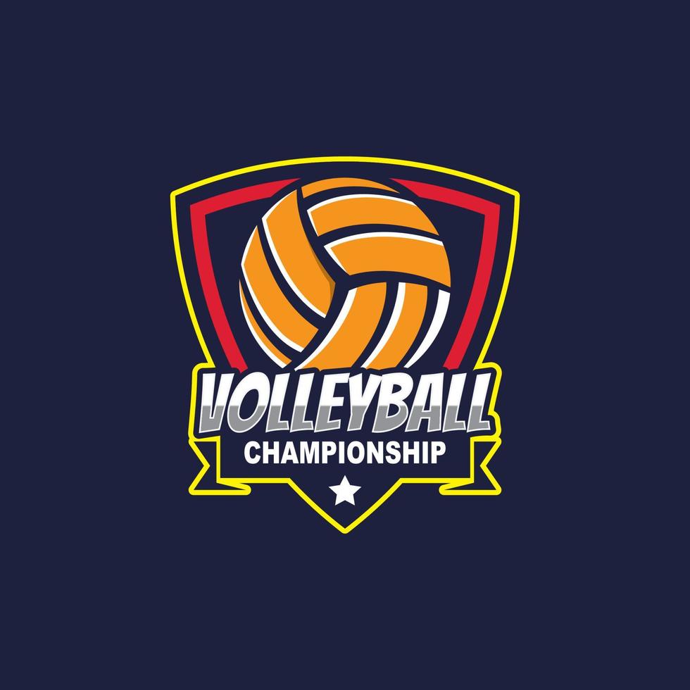 modello di logo di pallavolo vettore