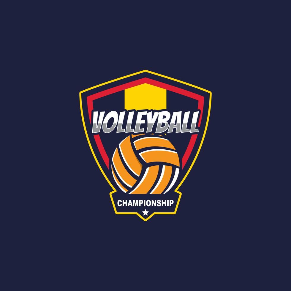 modello di logo di pallavolo vettore