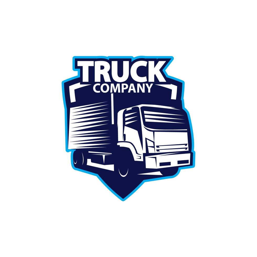 modello di logo logistico del camion di trasporto vettore