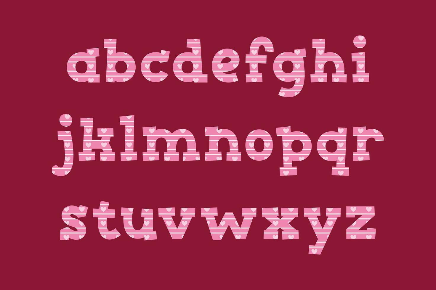 versatile collezione di amore alfabeto lettere per vario usi vettore