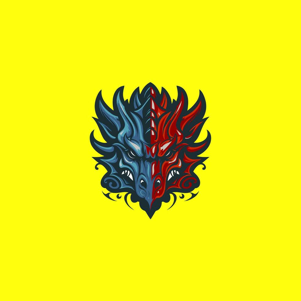 logo Drago minimalis giocatori populer dan modera vettore