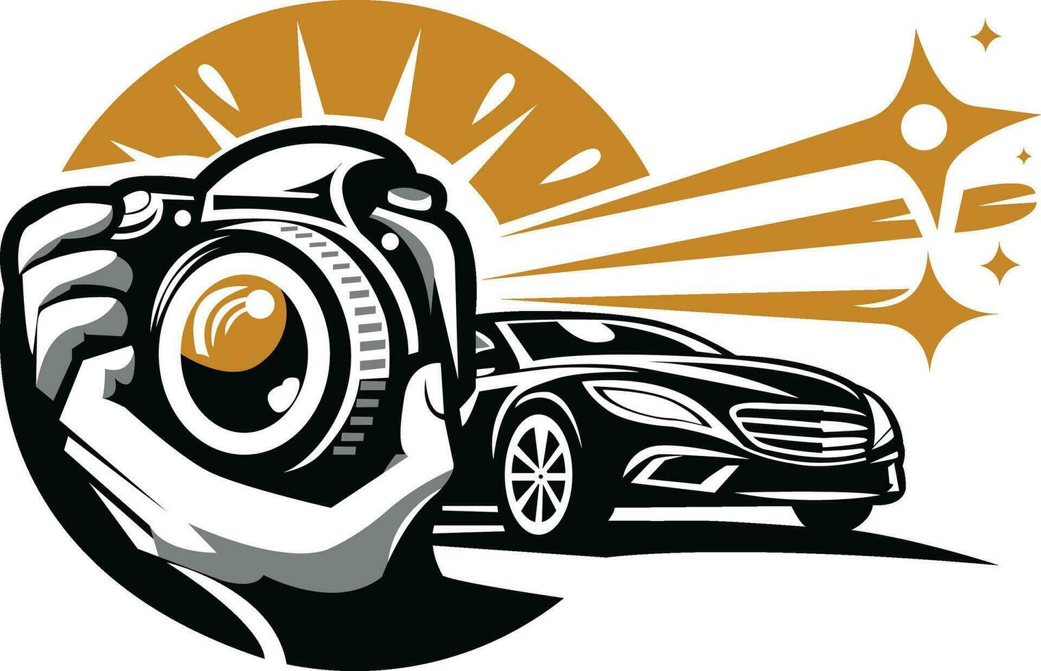 auto fotografia logo modello vettore