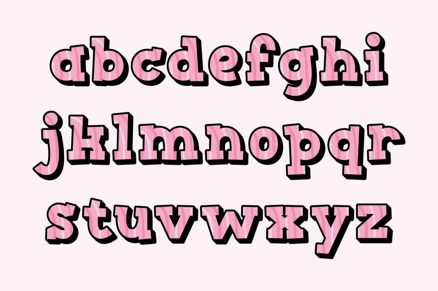 versatile collezione di rosa armonia alfabeto lettere per vario usi vettore