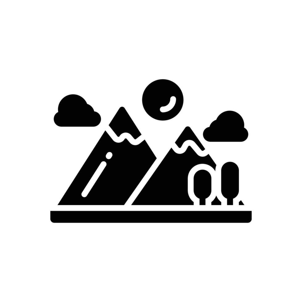 montagna icona. vettore glifo icona per il tuo sito web, mobile, presentazione, e logo design.