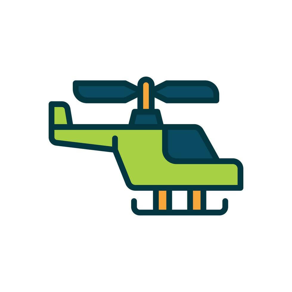 elicottero icona. vettore pieno colore icona per il tuo sito web, mobile, presentazione, e logo design.
