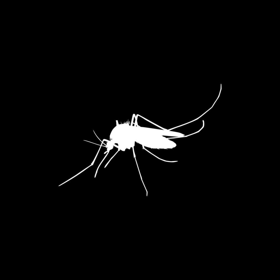 zanzara silhouette, può uso per arte illustrazione pittogramma, sito web, e grafico design elemento. vettore illustrazione
