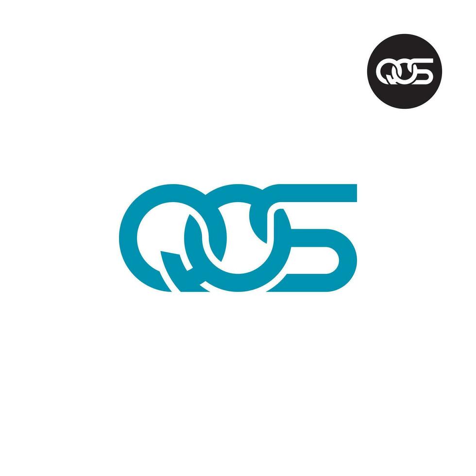 lettera qos monogramma logo design vettore